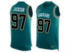 Mens Nike Jacksonville Jaguars #97 Malik Jackson Limited Teal Green Player Name & Number Tank Top NFL Jersey