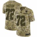 Mens Nike Carolina Panthers #72 Taylor Moton Limited Camo 2018 Salute to Service NFL Jersey