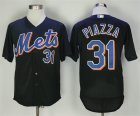 Mets #31 Mike Piazza Black 2000 BP Jersey