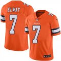 Nike Broncos #7 John Elway Orange Color Rush Limited Jersey