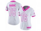 Women Nike Philadelphia Eagles #76 Allen Barbre Limited White-Pink Rush Fashion NFL Jersey