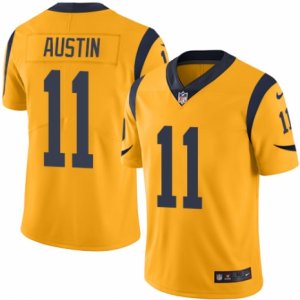 Mens Nike Los Angeles Rams #11 Tavon Austin Elite Gold Rush NFL Jersey
