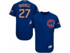 Men Cubs #27 Addison Russell Blue Flexbase Authentic 2017 Gold Program Stitched MLB Jersey