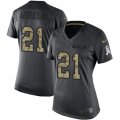 Women's Nike Detroit Lions #21 Ameer Abdullah Limited Black 2016 Salute to Service NFL Jersey