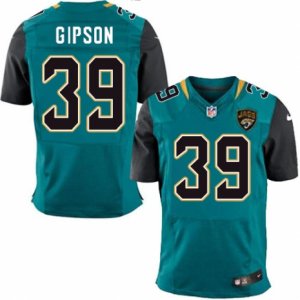 Mens Nike Jacksonville Jaguars #39 Tashaun Gipson Elite Teal Green Team Color NFL Jersey