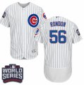 Men's Majestic Chicago Cubs #56 Hector Rondon White 2016 World Series Bound Flexbase Authentic Collection MLB Jersey