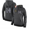 NFL Women's Nike Cincinnati Bengals #14 Andy Dalton Stitched Black Anthracite Salute to Service Player Performance Hoodie