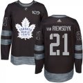 Mens Toronto Maple Leafs #21 James Van Riemsdyk Black 1917-2017 100th Anniversary Stitched NHL Jersey