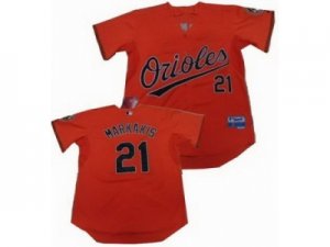mlb Baltimore Orioles #21 Nick Markakis orange Jersey