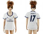 Womens Real Madrid #17 Lucas V. Home Soccer Club Jersey