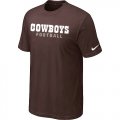 Nike Dallas Cowboys Sideline Legend Authentic Font T-Shirt Brown