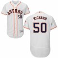 Men's Majestic Houston Astros #50 J.R. Richard White Flexbase Authentic Collection MLB Jersey