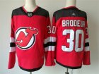 Mens Adidas Devils #30 Martin Brodeur Red Hockey Jersey