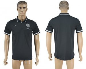 Paris St-Germain Black Soccer Polo Shirt