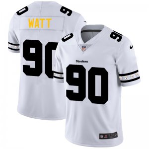 Nike Steelers #90 T.J. Watt White Team Logos Fashion Vapor Limited Jersey