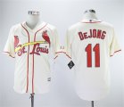 Cardinals #11 Paul DeJong Cream Cool Base Jersey