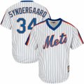 Mens Majestic New York Mets #34 Noah Syndergaard Authentic White Cooperstown MLB Jersey