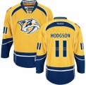 Mens Reebok Nashville Predators #11 Cody Hodgson Authentic Gold Home NHL Jersey