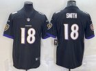 Nike Ravens #18 Roquan Smith Black Vapor Untouchable Limited Jersey