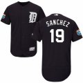 Men's Majestic Detroit Tigers #19 Anibal Sanchez Navy Blue Flexbase Authentic Collection MLB Jersey