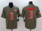 Nike Buccaneers #3 Jameis Winston Olive Salute To Service Limited Jersey