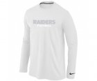 Nike Oakland Raiders Authentic font Long Sleeve T-Shirt White