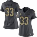 Womens Nike Minnesota Vikings #33 Michael Griffin Limited Black 2016 Salute to Service NFL Jersey