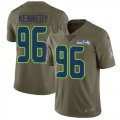 Nike Seahawks #96 Cortez Kennedy Olive Salute To Service Limited Jersey