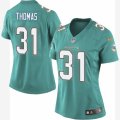 Women's Nike Miami Dolphins #31 Michael Thomas Limited Aqua Green Team Color NFL Jersey