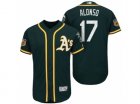 Mens Oakland Athletics #17 Yonder Alonso 2017 Spring Training Flex Base Authentic Collection Stitched Baseball Jersey