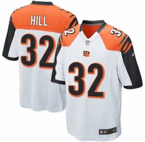 Men\'s Nike Cincinnati Bengals #32 Jeremy Hill Game White NFL Jersey