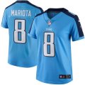 Womens Nike Tennessee Titans #8 Marcus Mariota Light Blue Stitched NFL Limited Rush Jersey