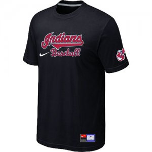 Cleveland Indians Black Nike Short Sleeve Practice T-Shirt