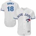 Mens Majestic Toronto Blue Jays #18 Darwin Barney White Flexbase Authentic Collection MLB Jersey