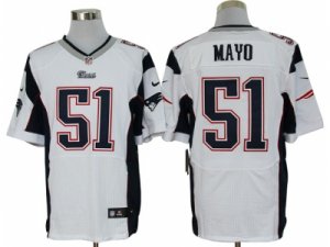 Nike NFL New England Patriots #51 Jerod Mayo white Jerseys(Elite)