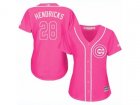 Women Chicago Cubs #28 Kyle Hendricks Replica Pink Fashion MLB Jersey