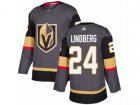 Youth Adidas Vegas Golden Knights #24 Oscar Lindberg Authentic Gray Home NHL Jersey