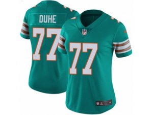 Women Nike Miami Dolphins #77 Adam Joseph Duhe Vapor Untouchable Limited Aqua Green Alternate NFL Jersey