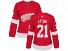 Women Adidas Detroit Red Wings #21 Tomas Tatar Red Home Authentic Stitched NHL Jersey