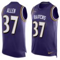 Mens Nike Baltimore Ravens #37 Javorius Allen Limited Purple Player Name & Number Tank Top NFL Jersey