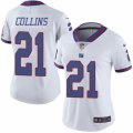Women's Nike New York Giants #21 Landon Collins Limited White Rush NFL Jersey