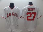 Angels #27 Mike Trout White Cool Base Jersey