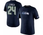 Nike Seattle Seahawks 24 Marshawn Lynch Name & Number T-Shirt