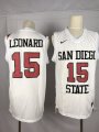Nike San Diego State #15 Kawhi Leonard White College Basketball Jersey