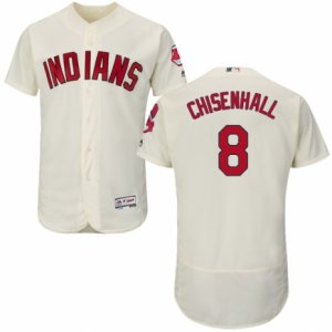 Men\'s Majestic Cleveland Indians #8 Lonnie Chisenhall Cream Flexbase Authentic Collection MLB Jersey