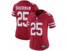 Women San Francisco 49ers #25 Richard Sherman Red Team Color Stitched NFL Vapor Untouchable Limited Jersey