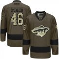 Minnesota Wild #46 Jared Spurgeon Green Salute to Service Stitched NHL Jersey