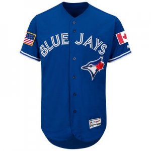 Mens Toronto Blue Jays Blank Royal Blue Stitched 2016 Fashion Stars & Stripes Flex Base Baseball Jersey