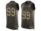 Mens Nike New York Jets #99 Mark Gastineau Limited Green Salute to Service Tank Top NFL Jersey