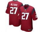 Mens Nike Houston Texans #27 Jose Altuve Game Red Alternate NFL Jersey